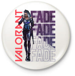 printfashion Valorant Fade - Kitűző, hűtőmágnes - Fehér (17331038)