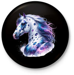 printfashion ló - Kitűző, hűtőmágnes - Fekete (17276660)