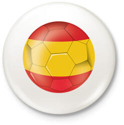 printfashion Spanyol labda - Kitűző, hűtőmágnes - Fehér (17090687)