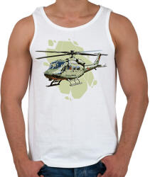 printfashion Katonai helikopter - Férfi atléta - Fehér (17032639)