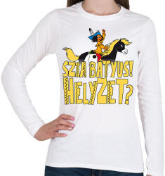 printfashion Yakari-Szia Bátyus! Helyzet? - Női hosszú ujjú póló - Fehér (17356321)