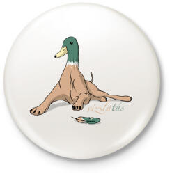 printfashion vizslatás szóvicc - Kitűző, hűtőmágnes - Fehér (17224414)