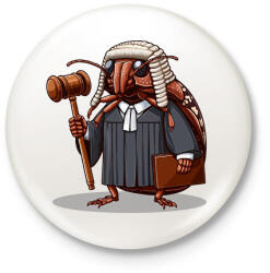 printfashion Bíró - Kitűző, hűtőmágnes - Fehér (17347207)