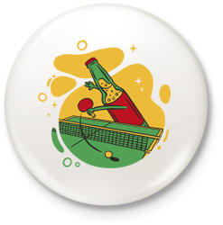 printfashion Beer pong - Kitűző, hűtőmágnes - Fehér (17060597)