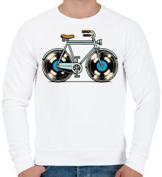 printfashion Bringás lemezen - Férfi pulóver - Fehér (17063886)