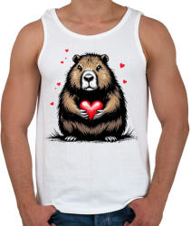 printfashion Capybara valentin - Férfi atléta - Fehér (17228934)