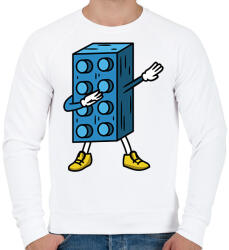 printfashion Lego dab - Férfi pulóver - Fehér (17171901)