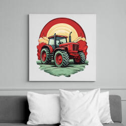 printfashion Traktor - Vászonkép - Fehér (17046099)