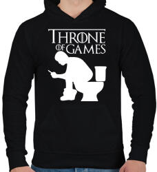 printfashion Throne of games feher - Férfi kapucnis pulóver - Fekete (17475606)