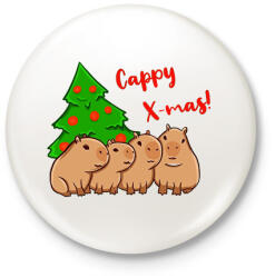printfashion Capy xmas - Kitűző, hűtőmágnes - Fehér (16960268)