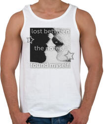 printfashion Lost Between the notes, I found myself - Férfi atléta - Fehér (17185740)