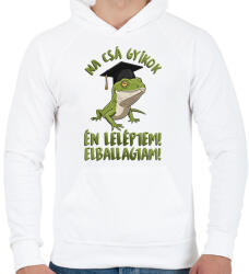 printfashion Na csá gyíkok én leléptem! - Férfi kapucnis pulóver - Fehér (17488203)
