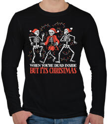 printfashion Karácsonyi csapatás - Férfi hosszú ujjú póló - Fekete (16951765)