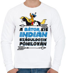 printfashion Yakari - Yakari a bátor kis indián - Férfi pulóver - Fehér (17372479)