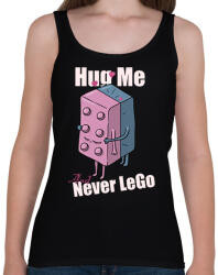 printfashion Hug me and never Lego - Női atléta - Fekete (17286116)