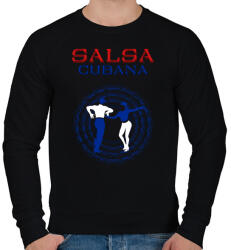 printfashion Salsa Cubana dancer S0201-forBlack - Férfi pulóver - Fekete (16922057)