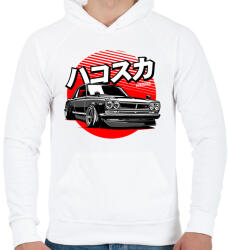 printfashion NISSAN SKYLINE GT-R - Férfi kapucnis pulóver - Fehér (17392407)