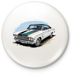 printfashion Izomautó - Kitűző, hűtőmágnes - Fehér (17129876)