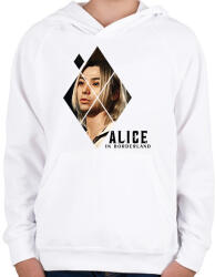 printfashion Alice in borderland shuntaro fekete - Gyerek kapucnis pulóver - Fehér (17240964)