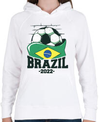 printfashion Brazilok 2022 - Női kapucnis pulóver - Fehér (17073417)