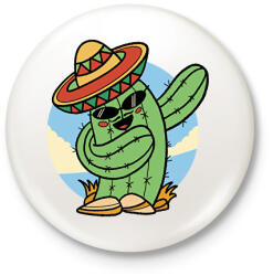 printfashion Mexikói kaktusz - Kitűző, hűtőmágnes - Fehér (17084837)