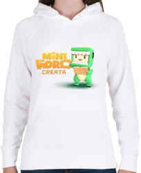 printfashion mini world - Női kapucnis pulóver - Fehér (17349136)