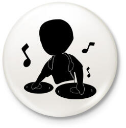 printfashion dj - Kitűző, hűtőmágnes - Fehér (17290190)