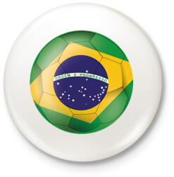 printfashion Brazil labda - Kitűző, hűtőmágnes - Fehér (17084840)