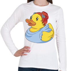 printfashion Csinos gumikacsa - Női hosszú ujjú póló - Fehér (17077137)