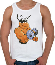 printfashion Kigyúrt hangya - Férfi atléta - Fehér (17090787)