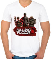 printfashion Killing Floor 3 - Férfi V-nyakú póló - Fehér (17335575)