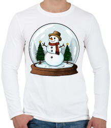 printfashion Hógömb - Férfi hosszú ujjú póló - Fehér (16914856)