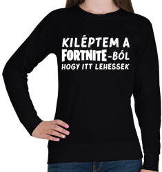 printfashion Fortnite - Női pulóver - Fekete (17024619)