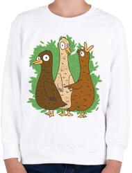 printfashion Őrült kacsák - Gyerek pulóver - Fehér (17110012)