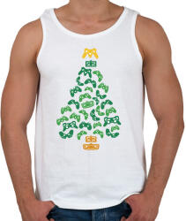 printfashion Gamer karácsonyfa - Férfi atléta - Fehér (17001688)