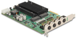 Delock PCI Express x4 kártya - 4 x M12 Gigabit LAN PoE+ (DL-86054)