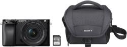 Sony Alpha A6100 Black + E PZ 16-50mm f/3.5-5.6 II + SF-E64A + LCS-U11 Digitális fényképezőgép