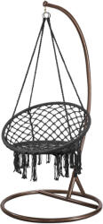  Cardenas függőfotel állvánnyal fekete-barna (WST-01-Black_SW-007-STBR) - aquamixwebaruhaz