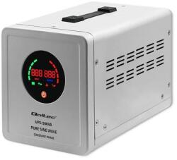 Qoltec 50716 Uninterruptible power supply Pure Sine Wave UPS | 500VA | 350W | constant phase | Grey (50716)