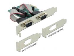 Delock PCI-E Bővítőkártya > 2x Soros RS-232 (90007) - digitalgo