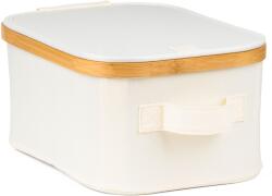  Tárolódoboz G21 24 x 30 x 15 cm, bambusz fedéllel, bézs - 63555302 (63555302)