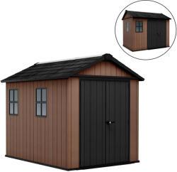  Newton Plus wide 9 x 7, 5 műanyag kerti ház barna (261860) - aquamixwebaruhaz