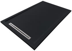 Aquatrend Freya öntött márvány kompozit zuhanytálca 90x90x2, 7 cm - fekete (WEB015581)