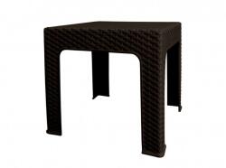 Megaplast BISTRO műanyag asztal műrattan hatású 42,5x42,5x42 cm wenge színben