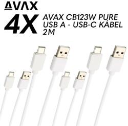 AVAX CB123W - 4X 2m 2, 1A USB-C Gyorstöltő kábelcsomag (4 X AVAX CB123) - bestbyte
