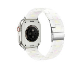 Utángyártott Forcell F-Design FA04 Apple Watch 42/44/45/49mm márvány mintás szíj, fehér (5903396291500) (5903396291500)