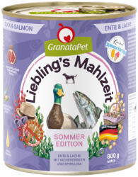 GranataPet 6x800g Granatapet Liebling´s Mahlzeit Kacsa & lazac limitált nyári kiadású nedves kutyatáp