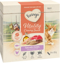 Feringa 48x10g Feringa Vitality Creamy Snacks macskasnack - Tonhal csirkével