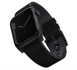 Uniq Straden vízálló bőr Apple Watch szíj, 49/45/44/42MM, fekete (-45MM-STRABLK)