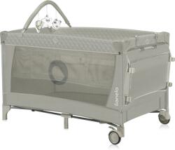 Lionelo Patut Pliabil Lionelo Flower cu Doua Nivele cu Arcada Geanta Transport Masuta de Infasat 120x60CM Cappuccino (LO-FLOWER_CAPPUCCINO)